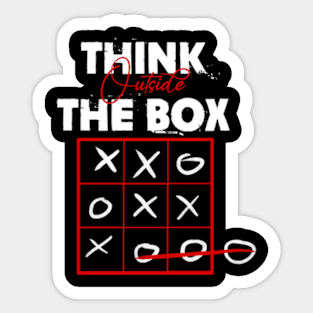 Think outside the box Sticker